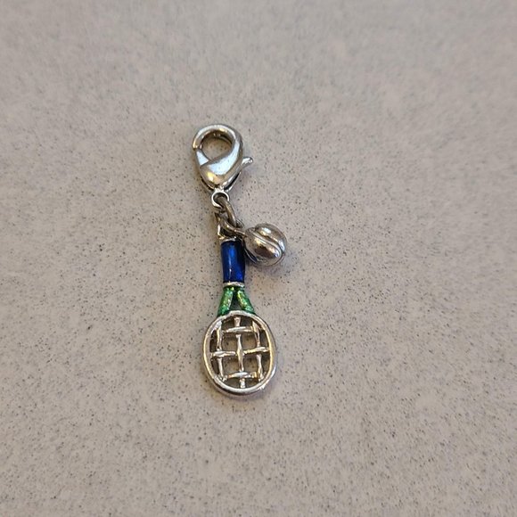 Tennis Racket & Ball Charm for Charm Bracelet - Picture 2 of 5